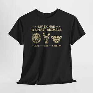 My Ex Has 3 Spirit Animals T-Shirt – Funny Breakup Shirt – Sarcastic Humor Tee –